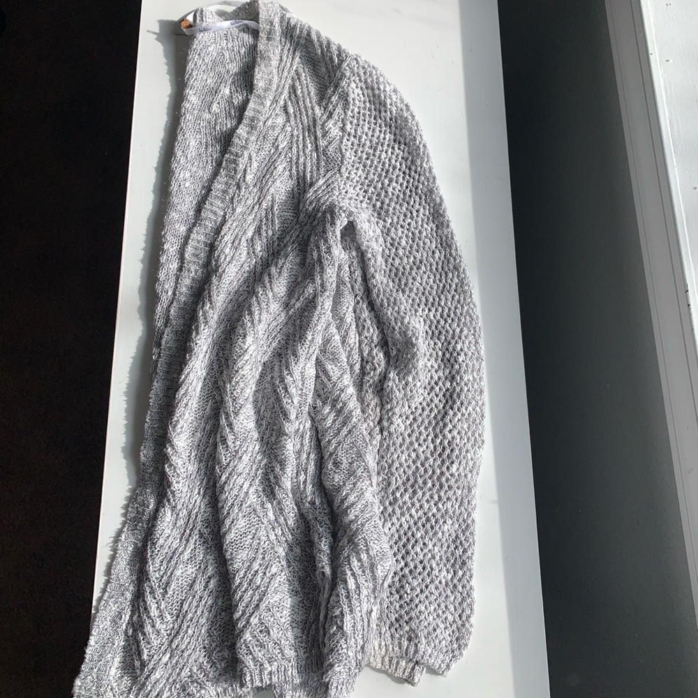 Light grey and white cardigan Large